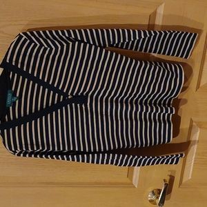 Ladies Ralph Lauren striped v- neck top